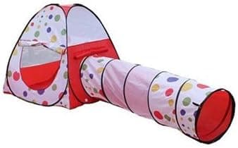HYDL®Children Kit Playing indoor Hut House Color Dots Pop Up Tent and Tunnel Set