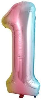 32 Inch Giant Foil Balloons Gradient Color Number Ballons Rainbow Party Balloons (1)