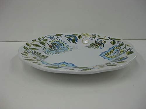Longaberger Pottery Stoneware Serving Bowl Earth & Sky Blue White New Dishwasher