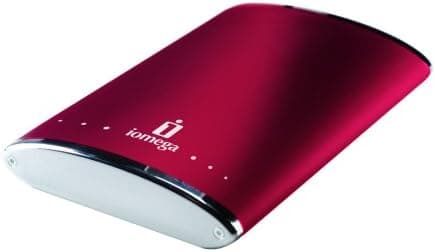 Iomega eGo Portable Hard Drive, FireWire 400/USB 2.0, 320GB, Ruby Red - 34211
