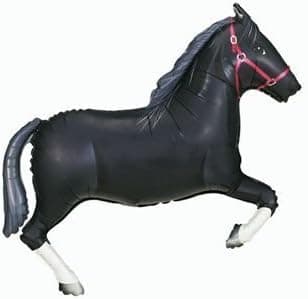 43" Betallic Black Horse Shape Cowbow Western Farm Birthday Party Decoration Supply