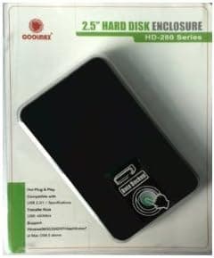 Coolmax HD-280-U2 2.5-Inch Plastic USB 2.0 Hard Drive Enclosure (Black)