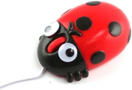 Ladybug Computer Mouse with Bobble Eyes and Mood Light