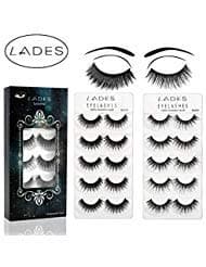 False Eyelashes - 10 Pair Multipack Natural 3D False Eyelashes Natural Look For Makeup Eyelashes Extension (Black)