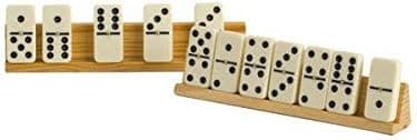 Wooden Domino Holder Tray, Set of 2