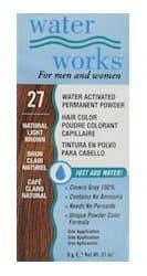Water Works Permanent Powder Hair Color - #27 Natural Light Brown 0.2 oz. (Pack of 2)