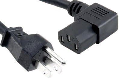 Product Smith 6ft 18AWG UL/CSA Right Angle AC Power Cord - Black