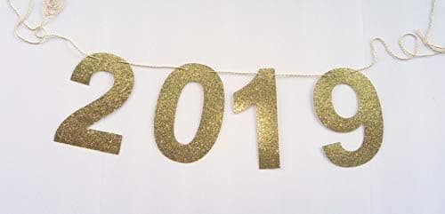 Love Events 2019 Gold Glitter Banner Garland Graduation Event Party Special Event Class of 2019