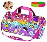 Emoji Unicorn Dreams Sporty Duffle Bag-Cookie Clip-Silicone Bracelet Multi-pack