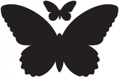 Lot 26 Studio Butterfly Chalkboard Peel-n-Stick Chalk Textured Vinyl Wall Decals, 24 by 30-Inch