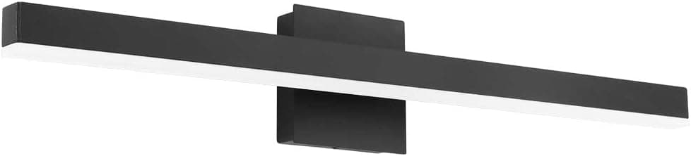 Aipsun 27.6 inch Modern Black Vanity Light LED Black Bathroom Vanity Light Fixtures Black Wall Light for Bathroom (White Light)