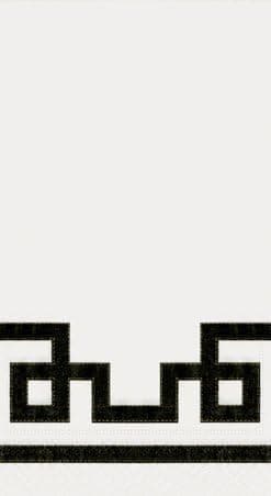 Entertaining with Caspari Rive Gauche Paper Guest Towels, Black and White, 30-Pack