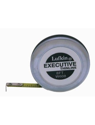 Pocket Tape, 1/4 In x 8 Ft, Chrome