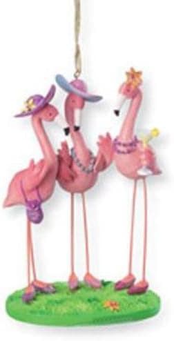 Cape Shore Pink Flamingo Girls BFFs Flock Together Christmas Holiday Ornament