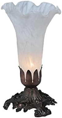 Meyda Tiffany 11259 Pond Lily Accent Lamp, 8" H, White