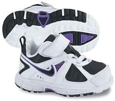 NIKE DART 9 (TDV) TODDLER 443395-001 (10, BLACK/BLACK-BRIGHT VIOLET-WHITE)