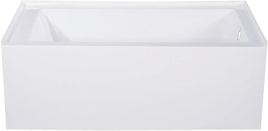 Kingston Brass VTAP543022R Aqua Eden Alcove Tub, White