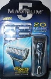 Magnum 5 Blade Razor With Trimmer and 20 Replacement Cartridges