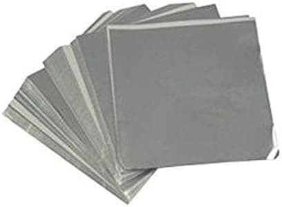 Candy Molds N More 6 x 6 inch Silver Confectionery Foil Wrappers, 125 Sheets