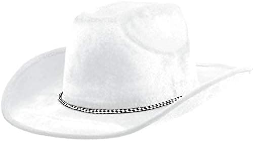 Amscan Velour Cowboy Hat, Party Accessory, White