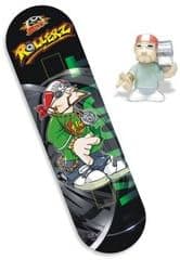 Woo-A-Mart Products, Inc. Rollerz RMZ Veloci-T Maple Skateboard with Spinning Wheel Covers