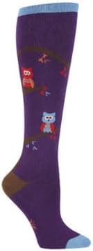 Sock It To Me, Knee High Funky Socks: Birds, Our Feathered Friends (Purple)