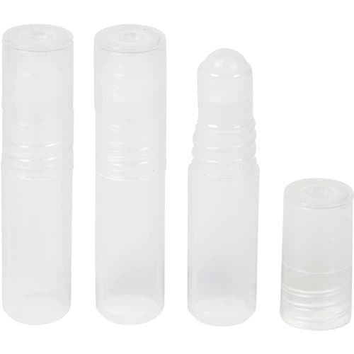 Zink Color 15Pc 4Ml Clear Roll On Roller Ball Travel Bottle With Screw On Cap