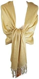 World of Shawls Wedding Party Occasion Self Glitter Shawl Scarf Wrap Hijab