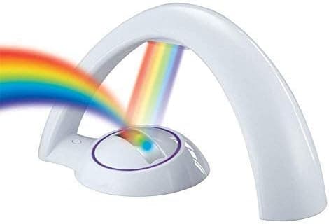 LED Lucky Rainbow Projector Night Light Magic Color Lamp for Kids Romantic Lights Children Girls Gift (AC/DC Adaptor Supplied As A Gift from Sunbox-US)