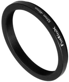 Fotodiox Metal Step Down Ring, Anodized Black Metal 52mm-46mm, 52-46 mm