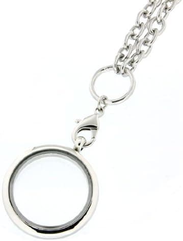 Clearly Charming Detachable Large Round Locket Necklace Base for Floating Charms