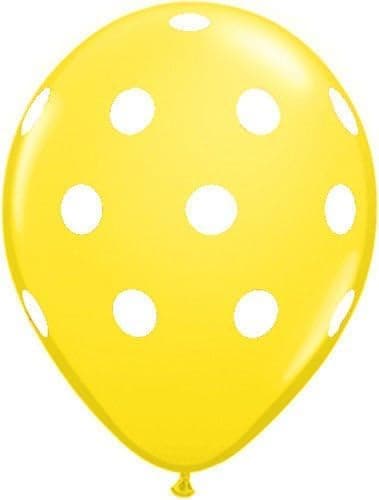 Yellow Polka Dot Balloons (10 Pack) - 12 Inch Inflatable Latex Balloons, Yellow Birthday Party Decorations, Polka Dot Yellow Wedding Supplies by "Parties, Weddings & Events"