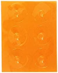 Original Loc-Dots – Computer Gaming Keyboard Ergonomic Location Low Vision Learning Decal Stickers - 6 PK, Transparent Orange, Single Raised Tactile Bump Dots, Strong Adhesive Backing, Made in USA