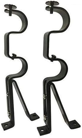 Double Curtain Rod Brackets - Black (set of 2) – TEJATAN (Also known as - Double Drapery rod bracket set for Draperies / adjustable double curtain rod bracket)