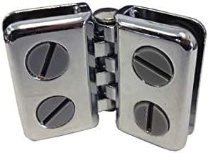 Chrome Deluxe Hinge Display Connectors for 1/8", 3/16" and 7/32" Glass