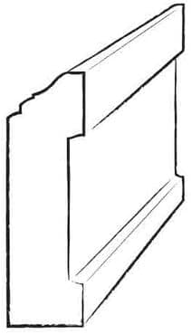 0.44" x 2.89" Solid Bamboo Carbonized Strand Wall Base in Unfinished