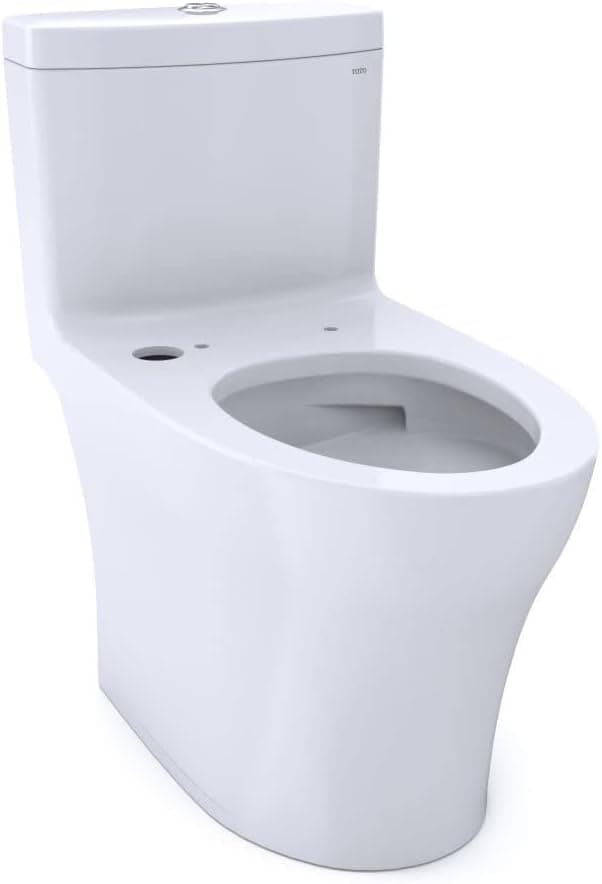 Toto CST646CEMFGAT40#01 Aquia 0.8/1.28 GPF Dual Flush One Piece Elongated Chair Height Toilet with Dynamax Tornado Flush Technology - Less Seat