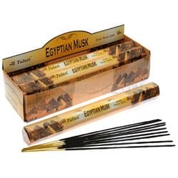 Egyptian Musk - Box of Six 20 Stick Hex Tubes - Tulasi Incense