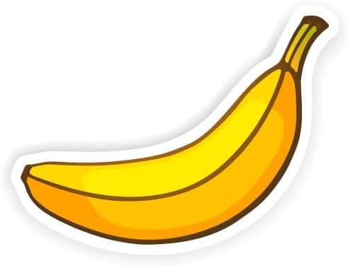 Squiddy Banana Cute Cartoon - Vinyl Sticker - Large Size (12" Wide)