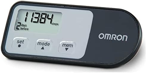 Omron Tri-Axis Alvita Optimized Pedometer - Features 4 Activity Modes - Black, HJ-321