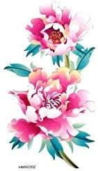 King Horse Waterproof tattoo sticker hot selling colored flowers and enchanting peony