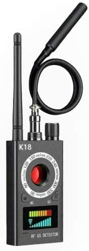RF Detector & Camera Finder Anti Spy Hidden Camera Detectors Bug Sweeper GPS Audio Spy Scanner Radio Wireless Signal Electronic Tracker US Plug (Black)