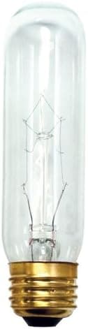 Bulbrite 60T10C 60-Watt Incandescent T10 Tubular Light 130V, Clear