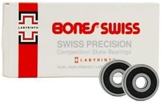Bones Bearings Swiss Labyrinth Skate Bearings (7mm, 16-Pack)