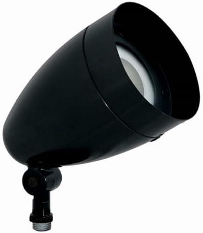 RAB Lighting HBLED13B LED Flood Light 13W Cool Led Bullet with Hood and Lens, Black