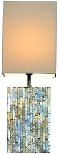 Red Co. Signature Designs Pure Organic Nacre (Mother of Pearl) Table Lamp, 17.5"