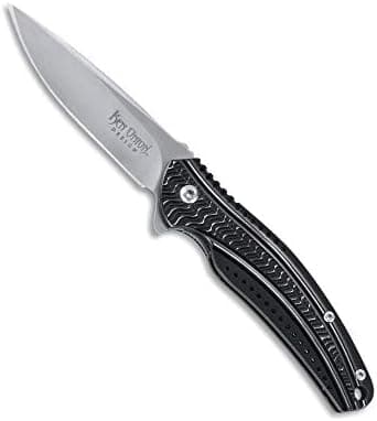 CRKT Ripple 2 Compact EDC Folding Pocket Knife: Gentleman Everyday Carry, Satin Blade, IKBS Ball Bearing Pivot, Liner Lock, Textured Aluminum Handle, Pocket Clip K410KXP