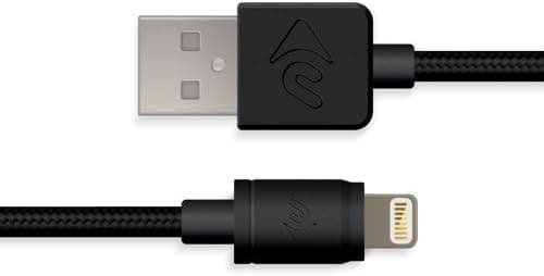 NewerTech 3M Premium Nylon Braided Lightning Cable, MFi Certified, Black