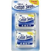 Cotton Swabs - Pure Cotton, 2 x 50 ct packs,(Assured)