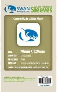 Swan Card Sleeves (70x120mm) - 150 Pack, Thin Sleeves - Blue Moon, Lost Cities
